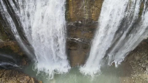 Waterfall aerial nature Vídeo Stock 240191945