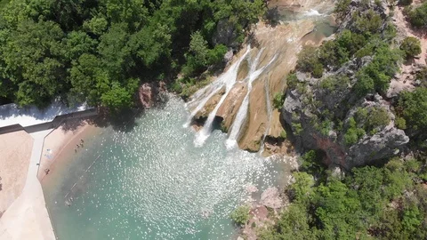 Waterfall aerial view 1 Stock Footage 89969659