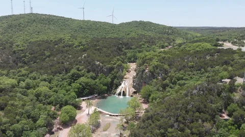 Waterfall aerial view 2 Stock Footage 89969486