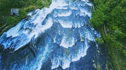 Waterfall aerial view Stock Footage 65266647