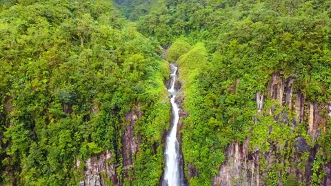 Waterfall in aerial view Video stock 86655091