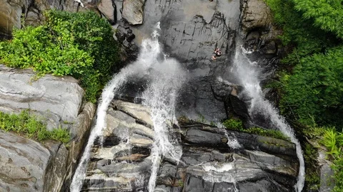 Waterfall Aerial View Stock Footage 120550470