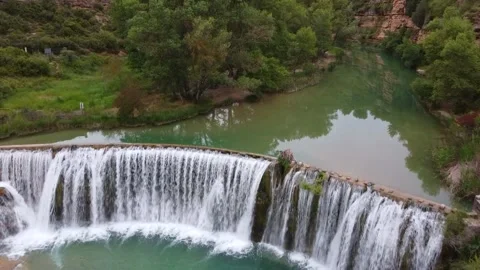 Waterfall Aerial View Stock Footage 146620285