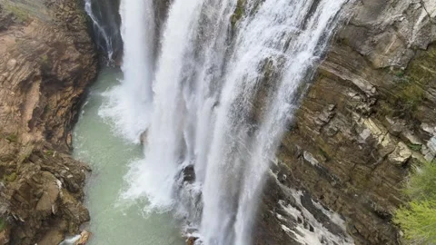 Waterfall aerial view Video stock 240191699