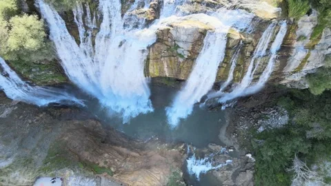 Waterfall aerial view Stock Footage 240745729
