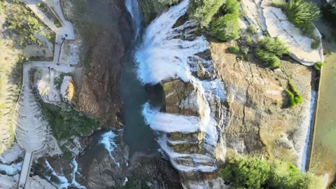 Waterfall aerial view Stock Footage 240746872