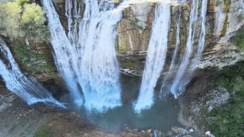 Waterfall aerial view Stock Footage 240748759