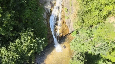 Waterfall aerial view Stock Footage 240770435