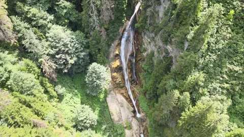 Waterfall aerial view Stock Footage 240773444