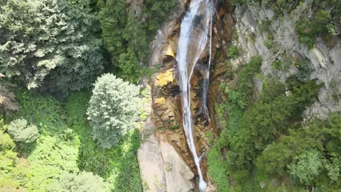 Waterfall aerial view Stock Footage