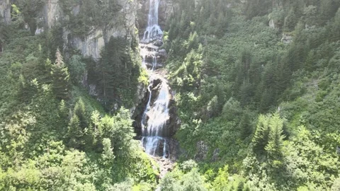 Waterfall aerial view Video stock 240774799