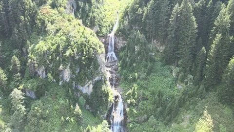 Waterfall aerial view Stock Footage 240776295