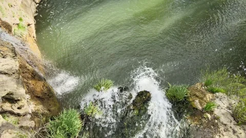 Waterfall aerial view Video stock 242312547
