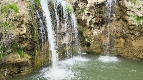 Waterfall aerial view Stockbeeldmateriaal 242313417