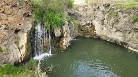 Waterfall aerial view Stock Footage 242313736
