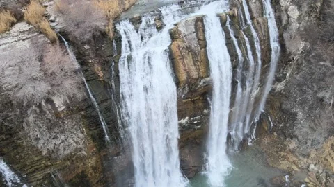 Waterfall aerial view Stock Footage 263288219