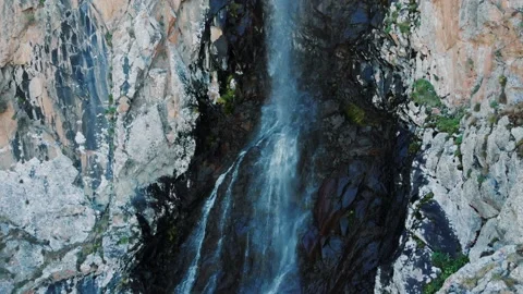 Waterfall Ak-Sai in Ala Archa National Park Kyrgyzstan Stock Footage 130441867