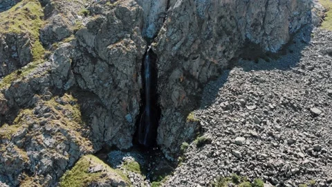 Waterfall Ak-Sai in Ala Archa National Park Kyrgyzstan Stock Footage 130442589