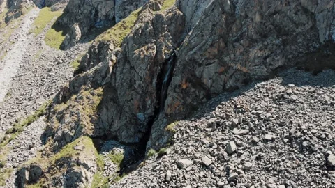 Waterfall Ak-Sai in Ala Archa National Park Kyrgyzstan 動画素材 130443249