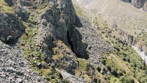 Waterfall Ak-Sai in Ala Archa National Park Kyrgyzstan Stock Footage 130443319