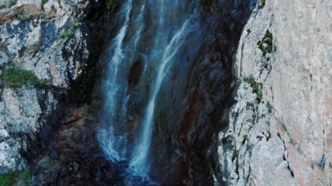 Waterfall Ak-Sai in Ala Archa National Park Kyrgyzstan Stock Footage 130443884