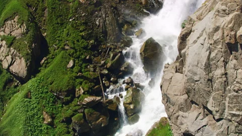 Waterfall along the Clarks Fork of the Yellowstone River, Wyoming Stock-Footage 260736623