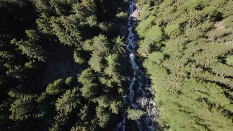 Waterfall in the alps mountains Stock Footage 154103379