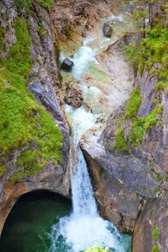 Waterfall in Alps Stock Photos