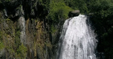 Waterfall among the mountains Stock Footage 108028609
