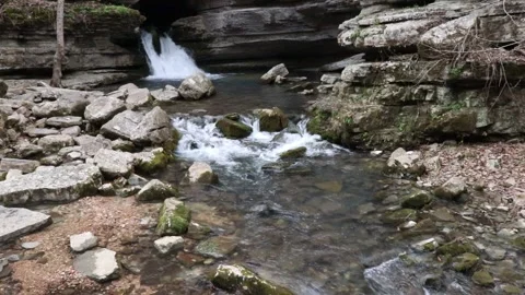 Waterfall and Creek Stock Footage 168501578