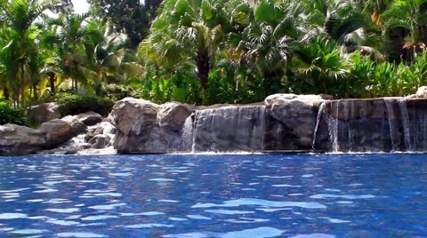 Waterfall and Garden Video stock 5011062