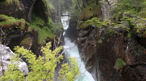 Waterfall and mountain river  Stock Footage 43998465