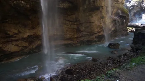 Waterfall and mountain river Stock-Footage 59571333