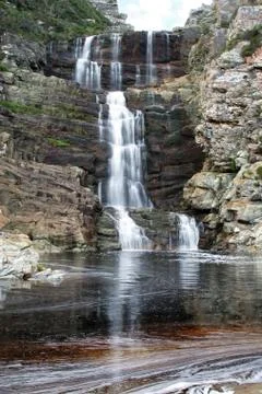 Waterfall and Pool Foto stock