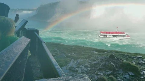 The  Waterfall  and  Rainbow.4K Stock Footage 90533717