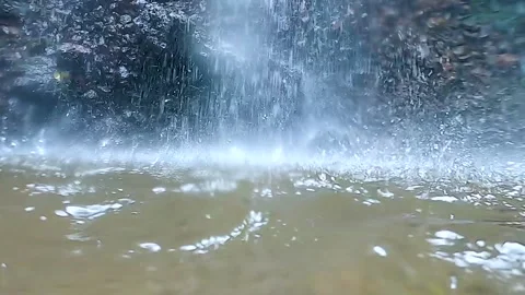 Waterfall and river bed slow mo Stock Footage 151878823
