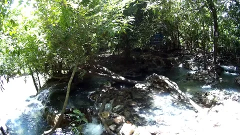 Waterfall and river in forest in Thailand Stock-Footage 246591256