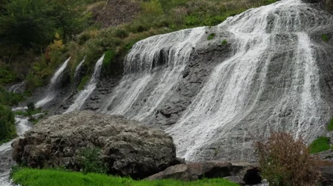 Waterfall and Rocks 스톡 동영상 55942035