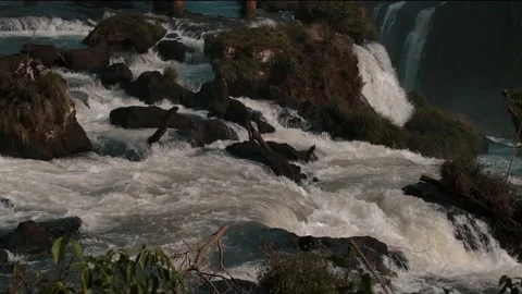 Waterfall and rocks 스톡 동영상 138155490