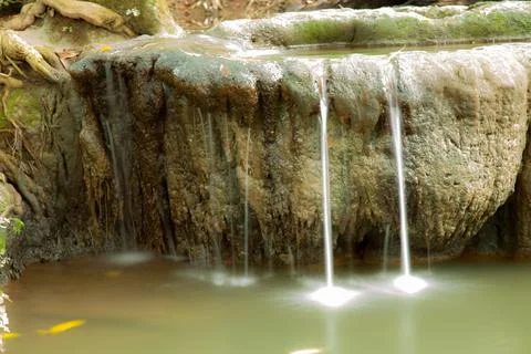 Waterfall and rocks. Fotos de archivo