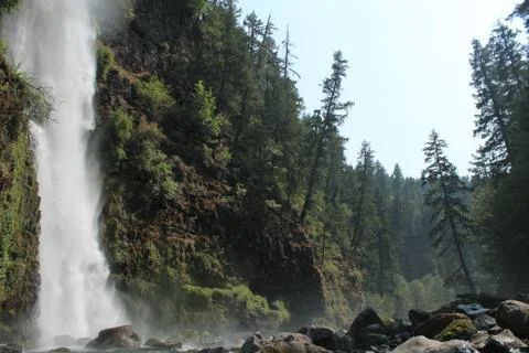 Waterfall and sky Stock Photos