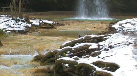 Waterfall and stream. Stock Footage 27094777