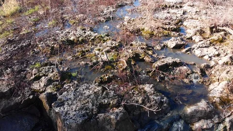 Waterfall and stream Stock Footage 98614777