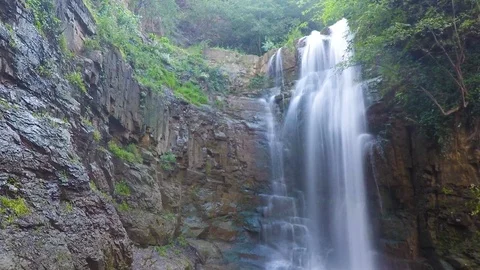 Waterfall and stream in Tbilisi Stock Footage 121235432
