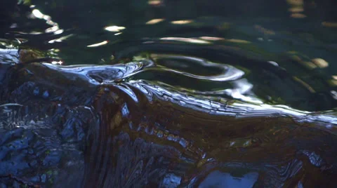 Waterfall and Sun Reflection 02 Stock Footage