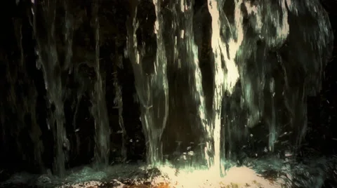 Waterfall and Sunshine Stock Footage 37140504