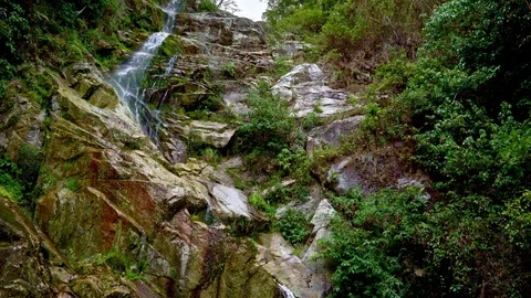 Waterfall in the Andes mountains of Peru Stock Footage 85393533
