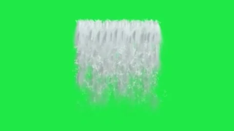 Waterfall Animation On Green Screen Background Stock Footage 303383373