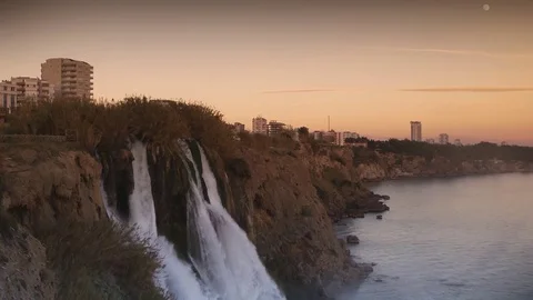 Waterfall in Antalya Video stock 71250685