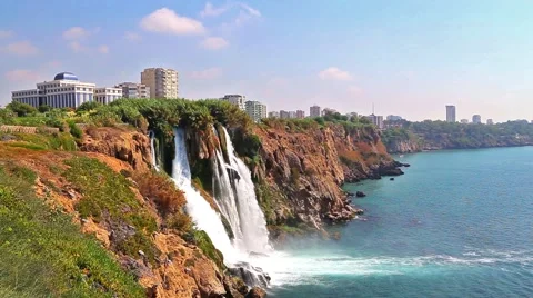 Waterfall in Antalya Turkey 库存影片 67987642